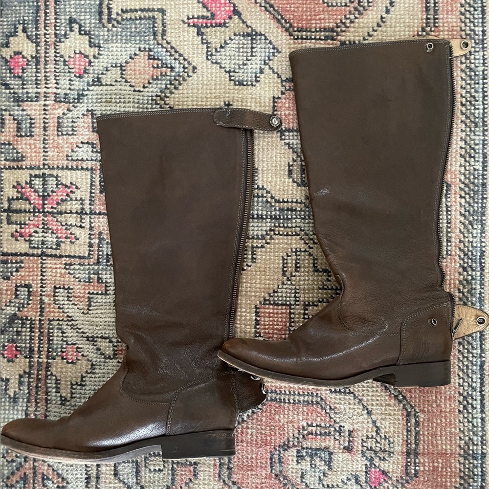 Frye Melissa 76430 Button Back Zip Riding Boots
